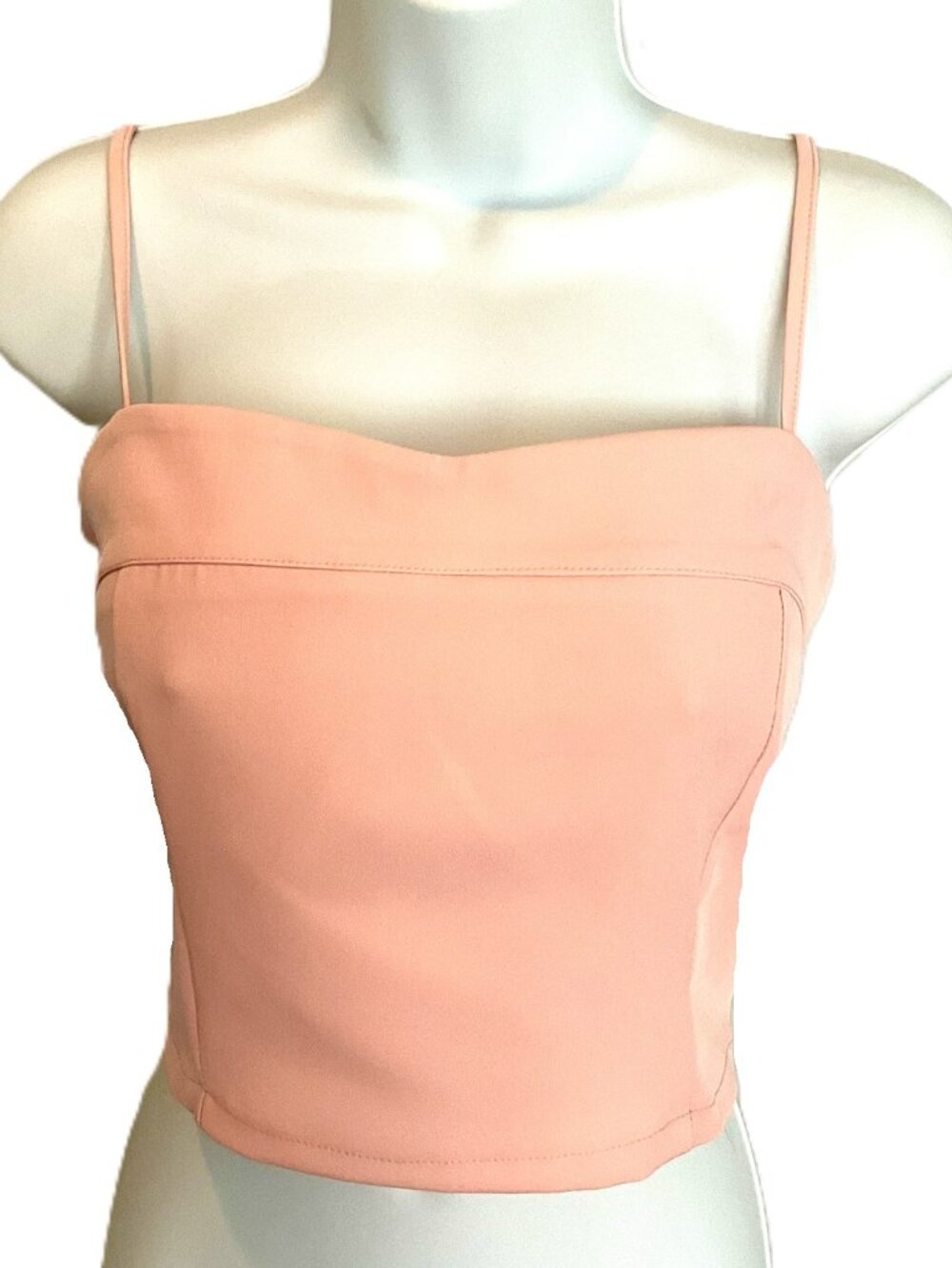 FLY GIRL Pink Bustier-Style Crop Top Size L Made in Italy